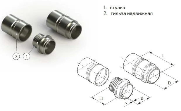 соединение Изопрофлекс со стальной трубой