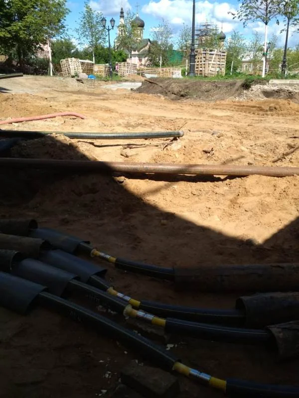 Прокладка теплотрассы к монастырю
