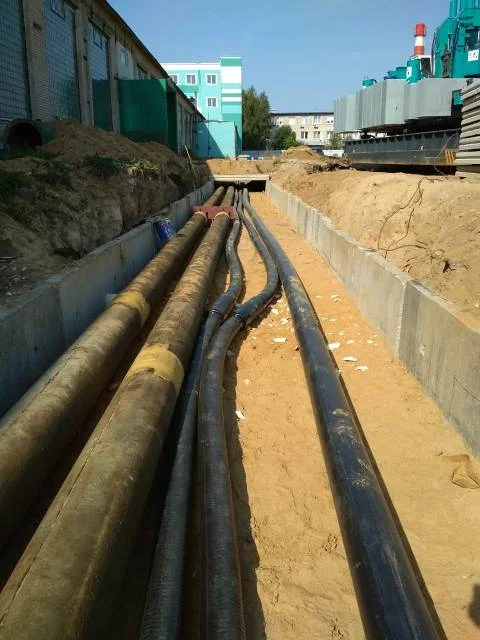 прокладка труб Изопрофлекс в канале