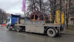 Доставка гибких труб на барабане